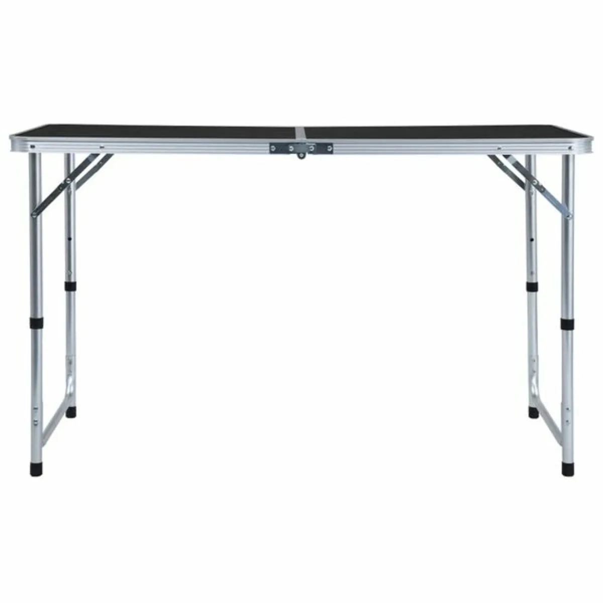 Foldable Camping Table Grey Aluminium 120x60 cm - Image 3