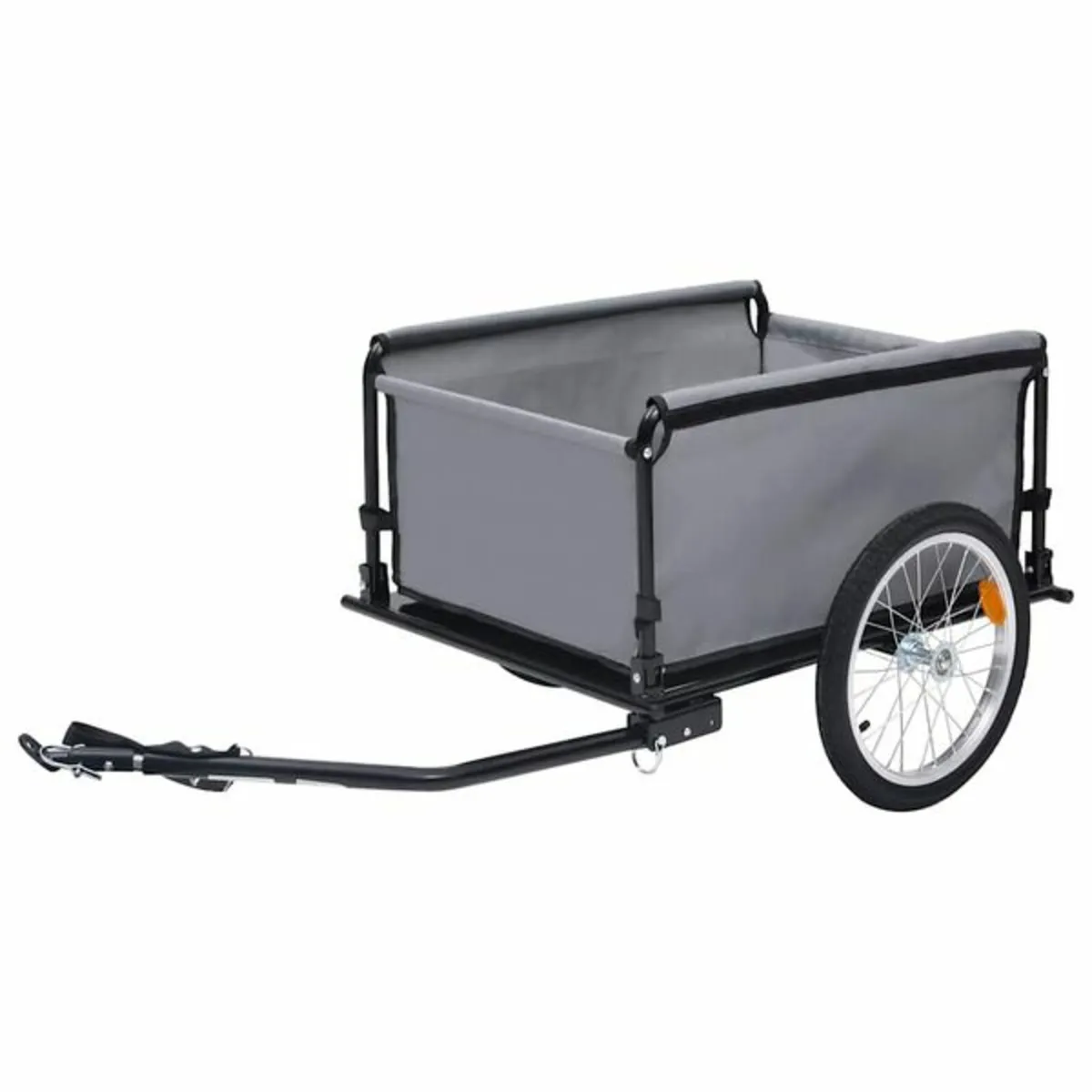 Bike Trailer Grey and Orange 65 kg - Image 2