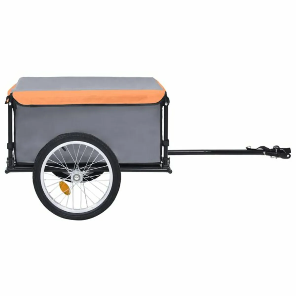 Bike Trailer Grey and Orange 65 kg - Image 3