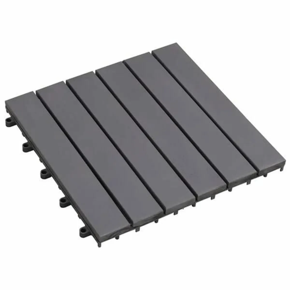 Decking Tiles 10 pcs Grey Wash 30x30 cm Solid Acac - Image 1