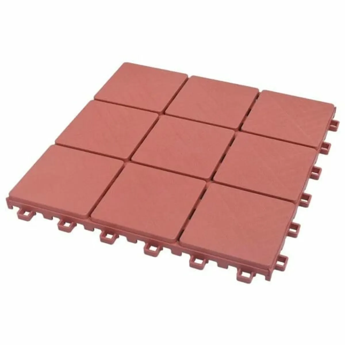 Decking Tiles 10 pcs Red 30.5x30.5 cm Plastic - Image 2