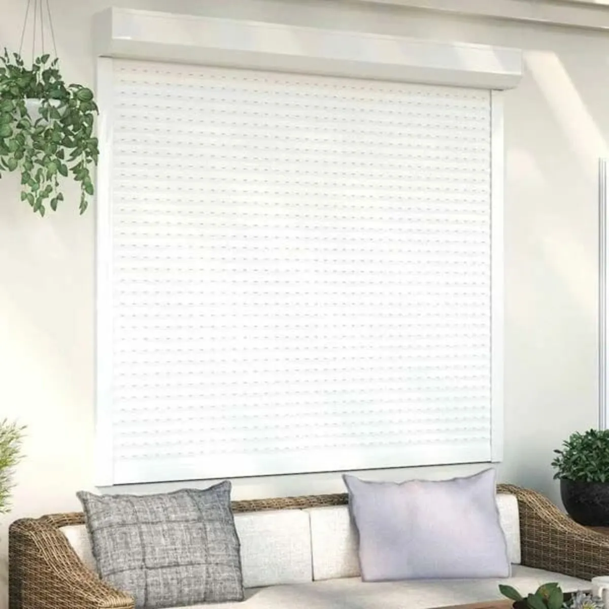 Roller Shutter Aluminium 160x150 cm White - Image 2