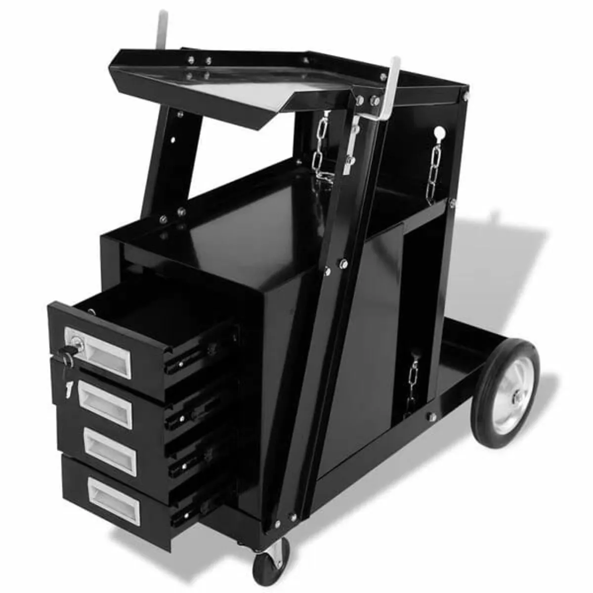 Welding Cart with 4 Drawers Black - Image 2