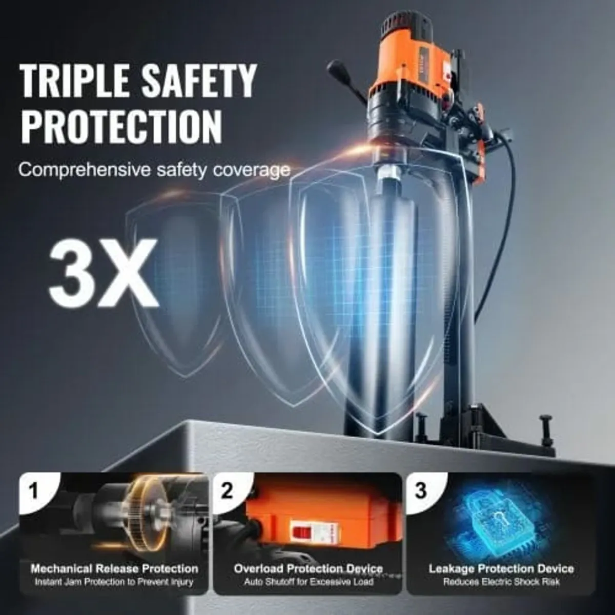 Drill Machine 2.03-24.9 cm Dia 3200W Diamond Core - Image 3