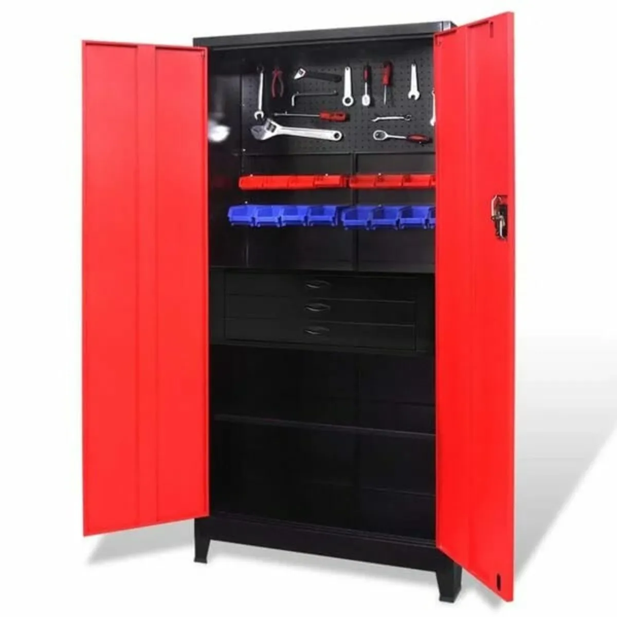 Tool Cabinet with Tool Chest Steel 90x40x180 cm Re - Image 1