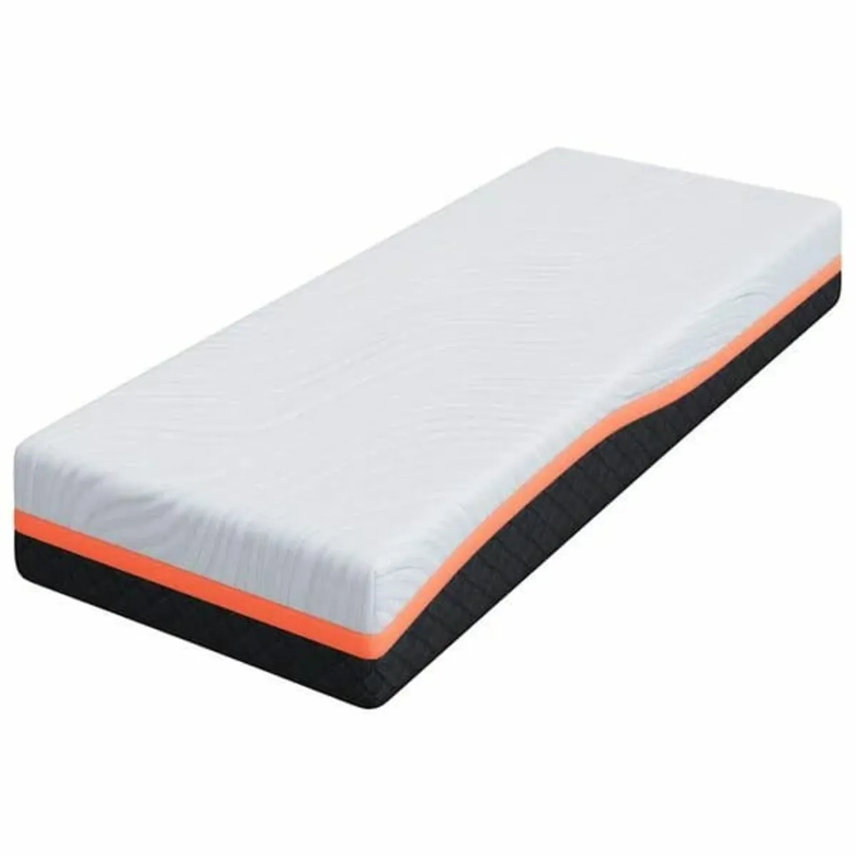 Mattress White and Grey 80 x 200 cm Memory Foam - Image 3
