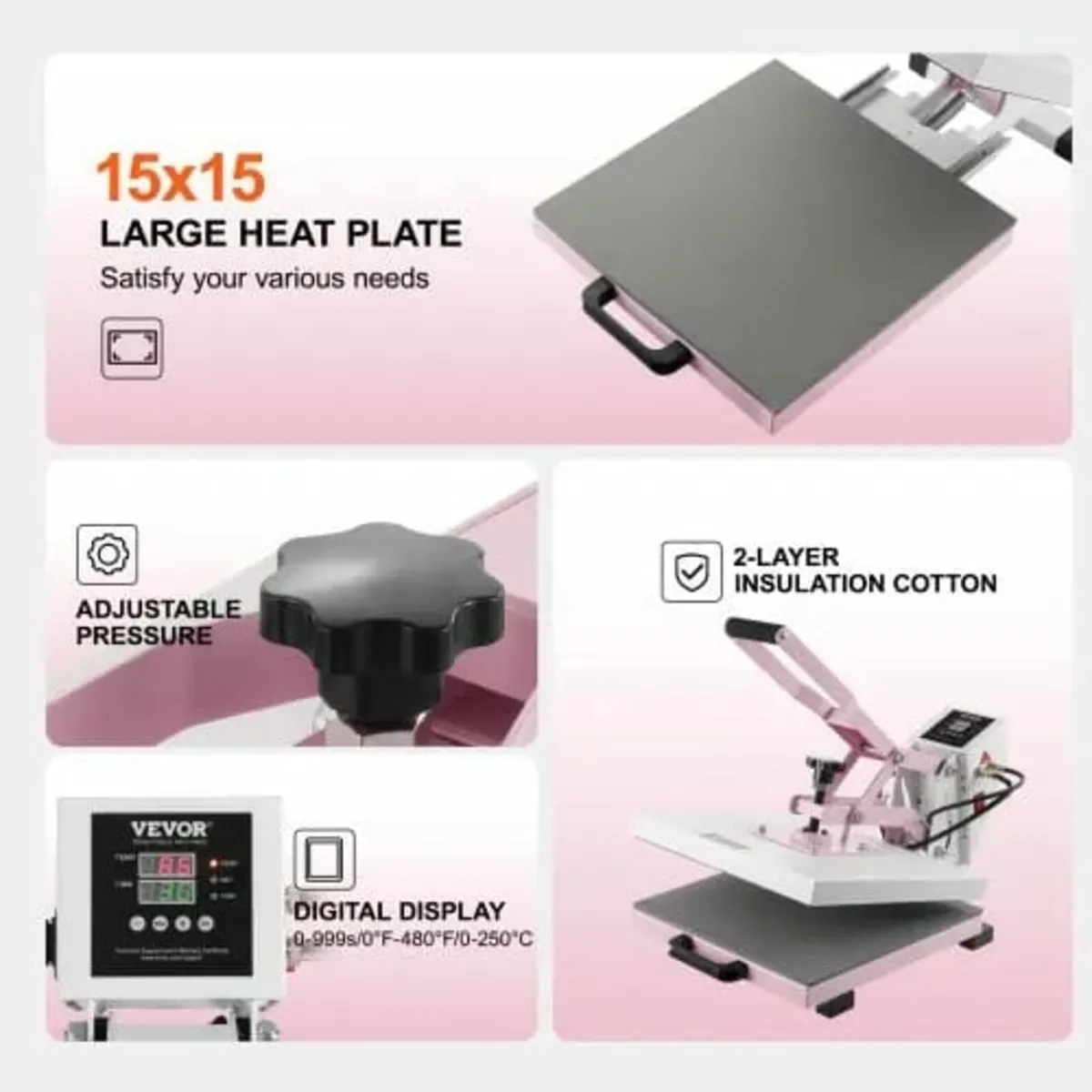 Heat Press Machine 38x38 cm Slide Out Heat Transfe - Image 2