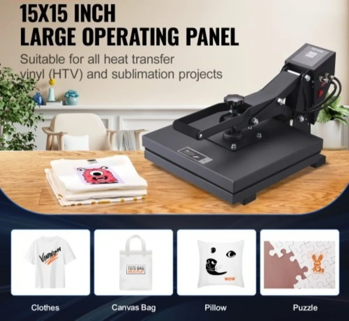 Heat Press Machine 15 x 15 in/38.1 x 38.1 cm Subli - Image 2