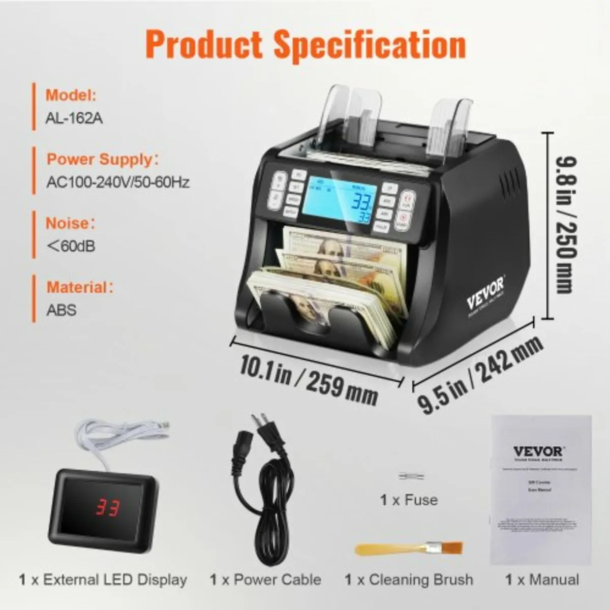 Money Counter Machine, Bill Counter with UV, MG, I - Image 3
