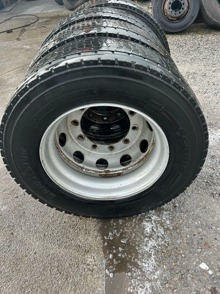 315/60R22.5 Bridgestone on 10 stud rims - Image 1