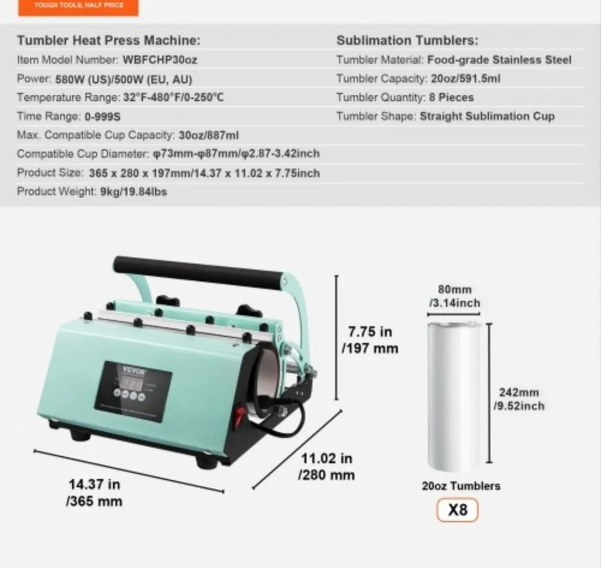 Tumbler Heat Press Machine and Sublimation Tumbler - Image 3