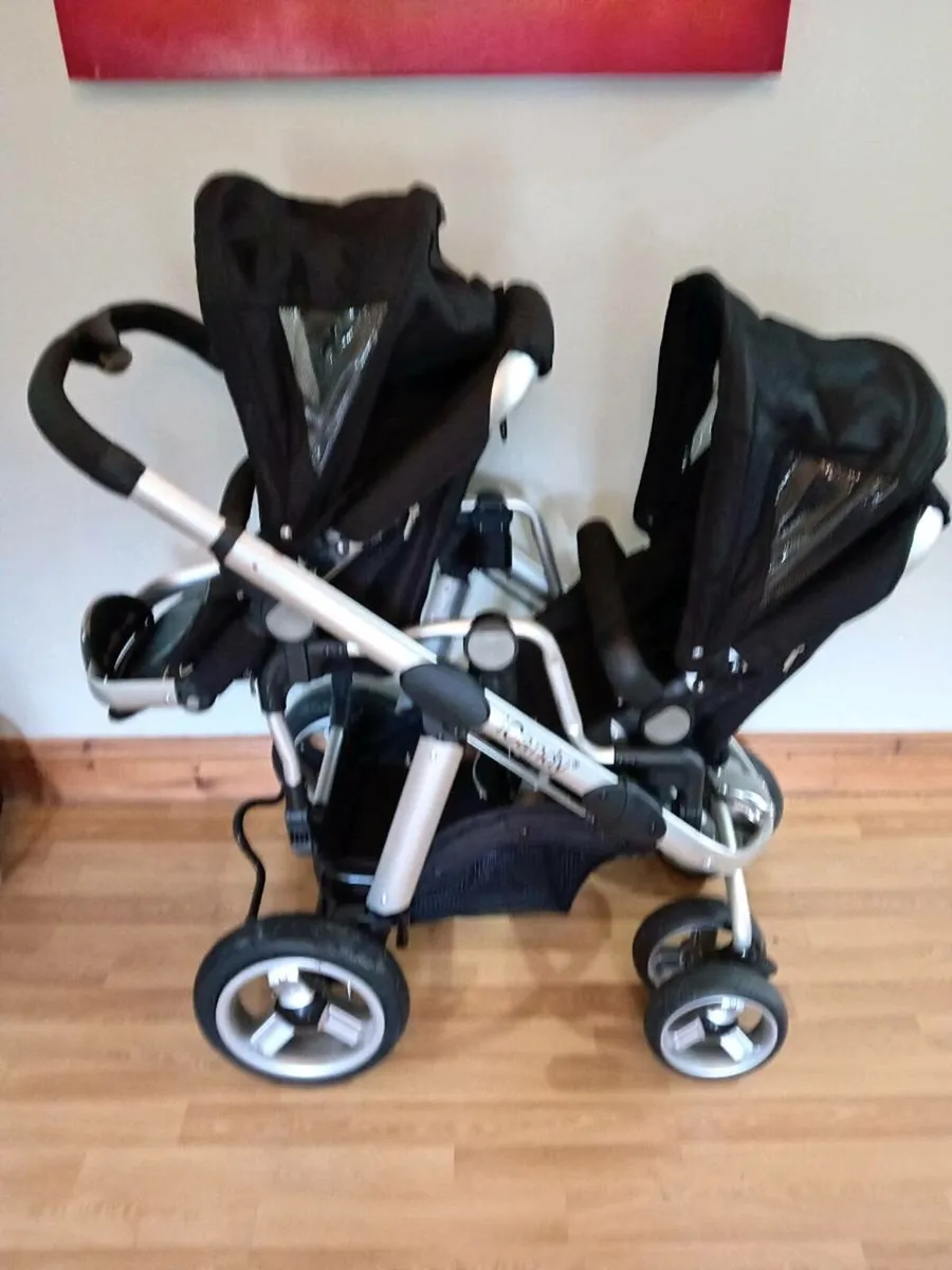 DOUBLE BUGGY I CANDY WITH 2 FLAT SEATS+2 CAR SEATS - Image 3