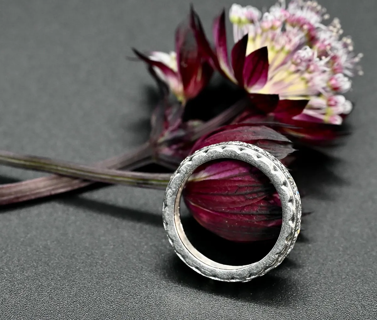 Vintage Diamond Eternity / Wedding Band Ring - Image 4