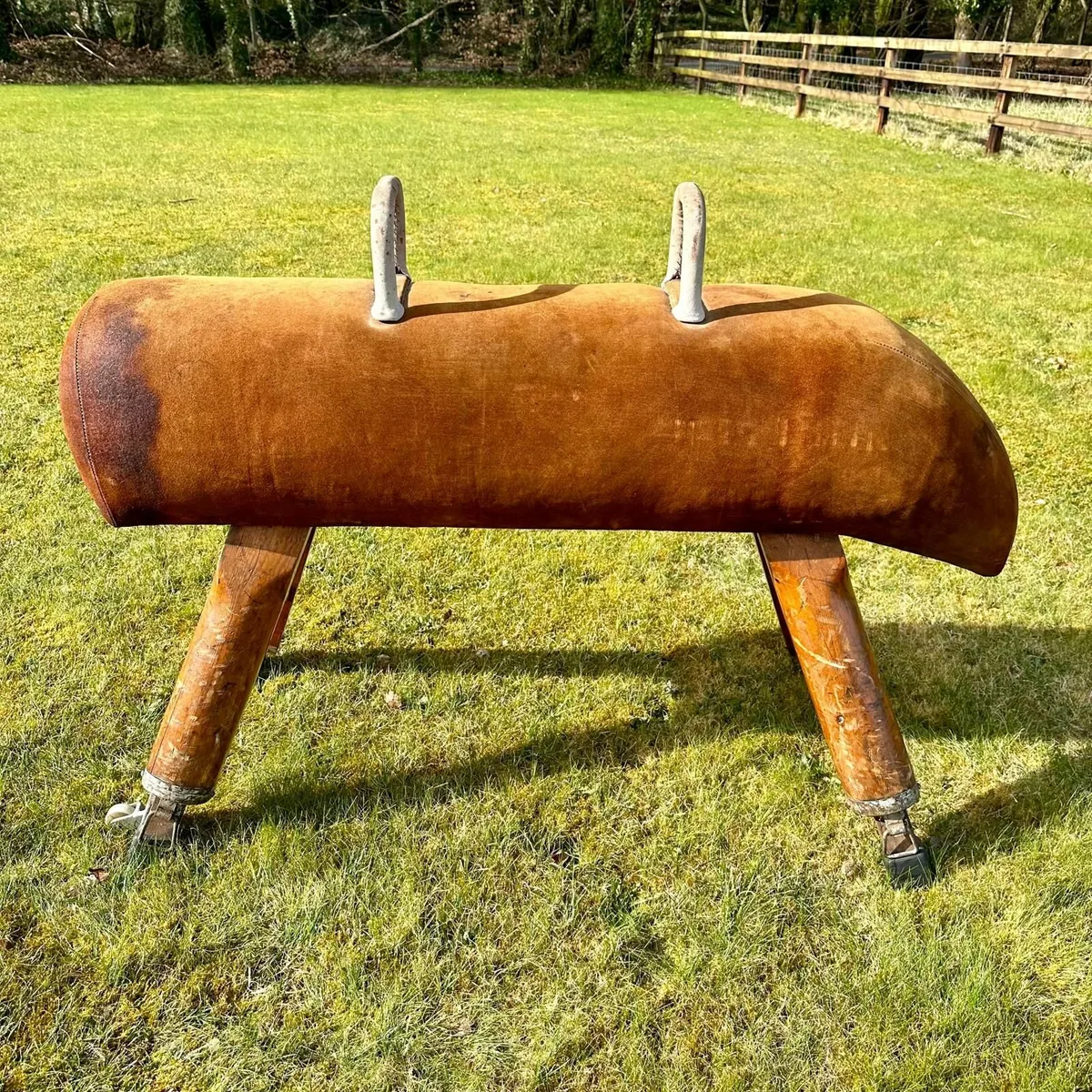 Vintage 1960s Leather Pommel Horse - Image 3