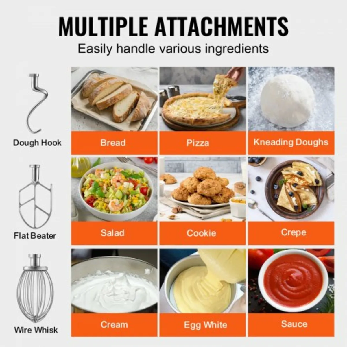 Commercial Food Mixer, 18.7L Commercial Stand Mixe - Image 4
