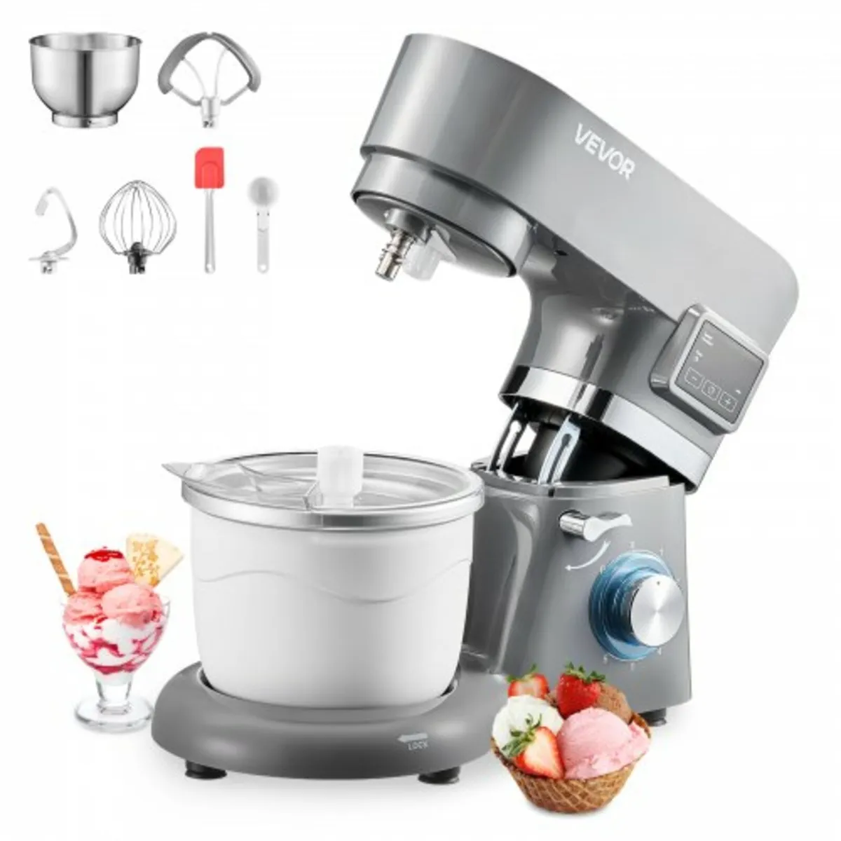 Ice Cream Maker, 1.7 L Capacity, 6-Speed Electric - Image 1