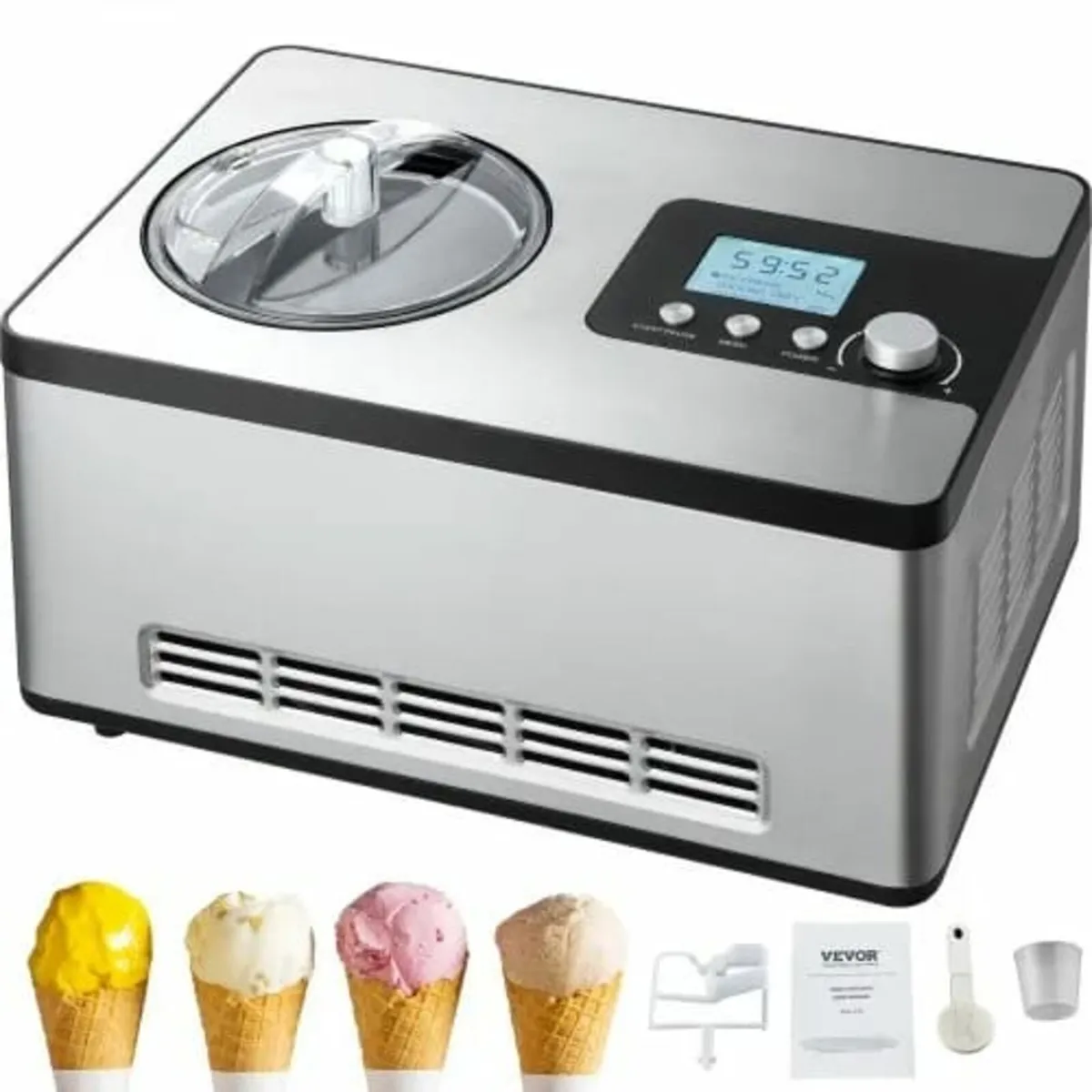 1.9 L Automatic Ice Cream Machine Electric Yogurt - Image 1