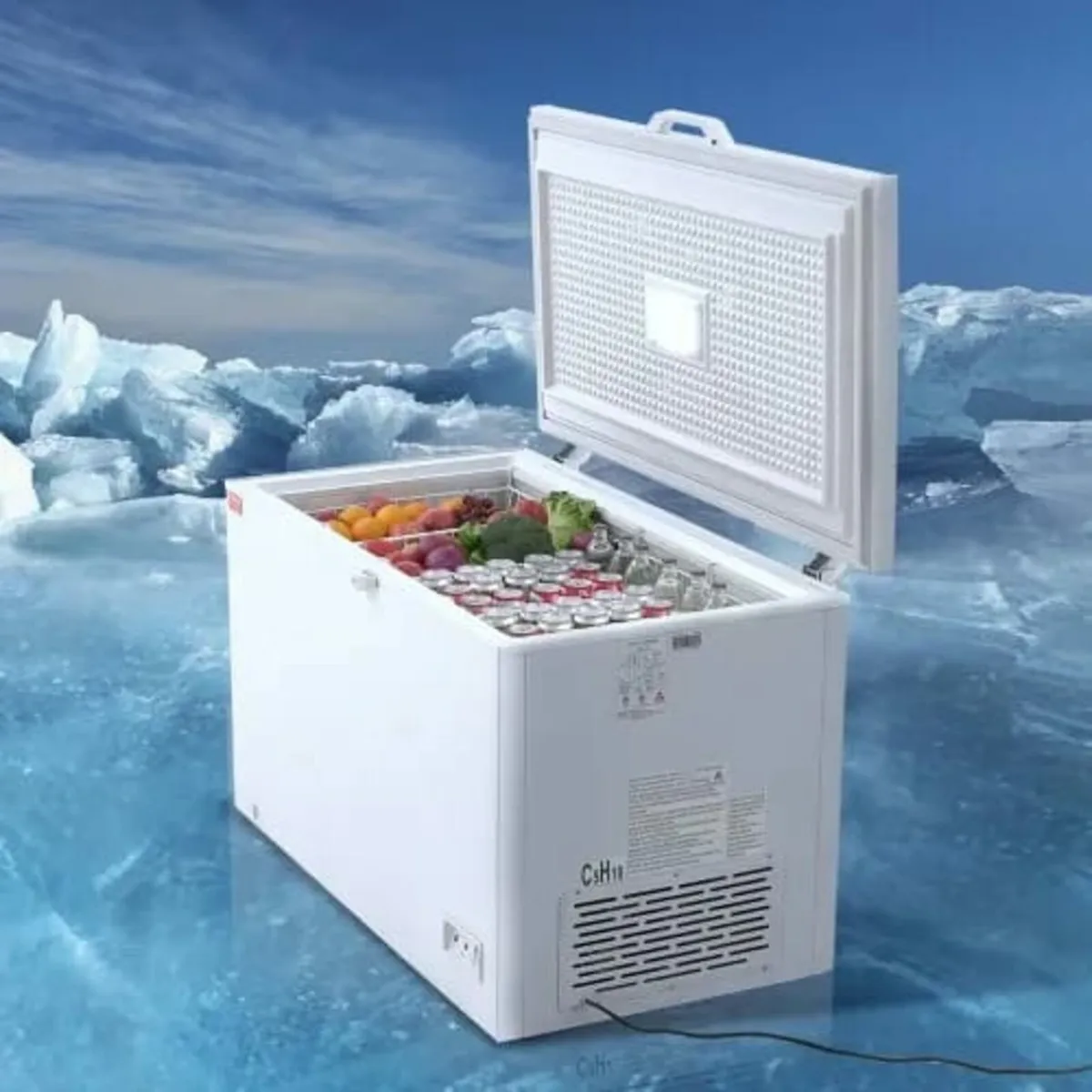 Chest Freezer, 12.8 cu.ft / 345 L Large Deep Freez - Image 2