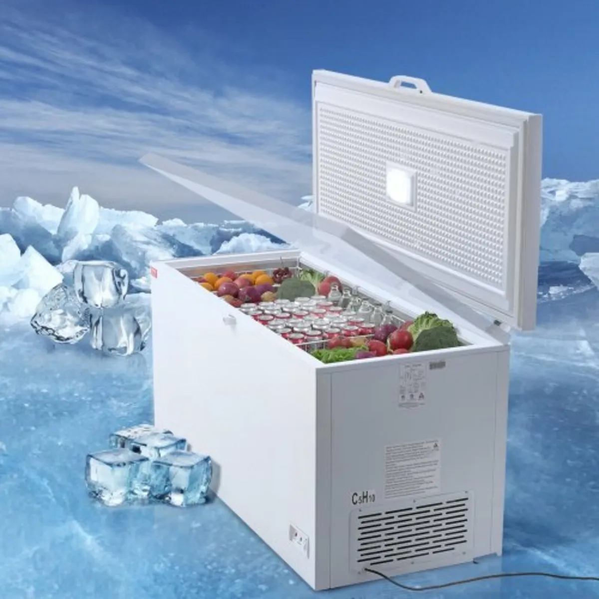 Chest Freezer, 17.2 cu.ft / 488 L Large Deep Freez - Image 2