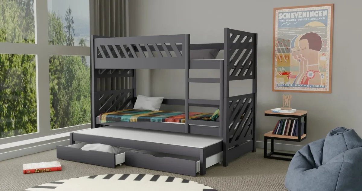Kids triple bunk bed Matego FREE mattresses - Image 4
