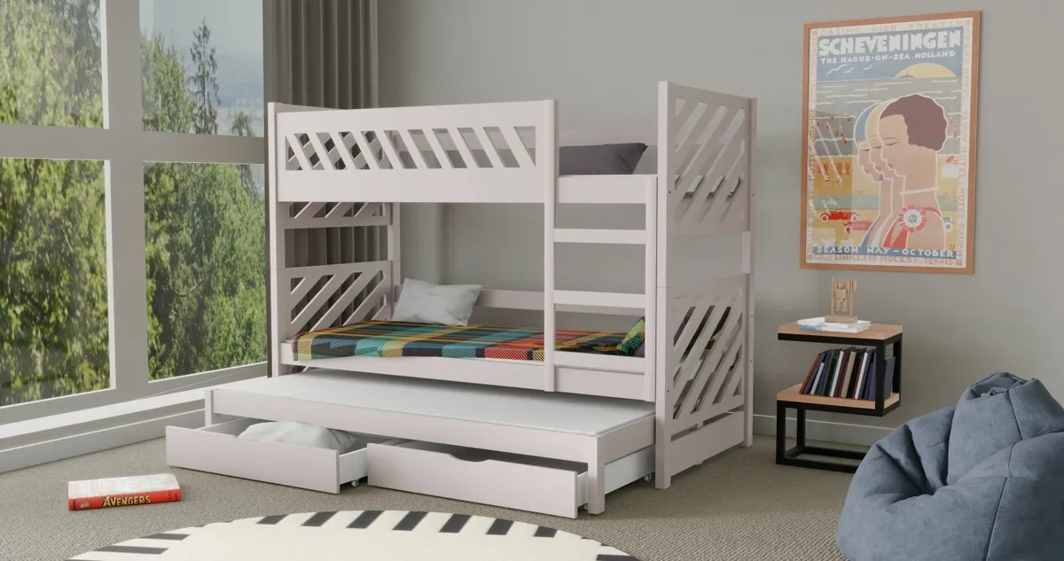 Triple Bunk Bed with Mattresses – Mateo - Image 4