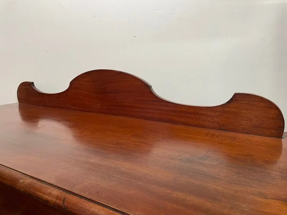 Victorian Mahogany Hall or Console Table with Gallery Back - Image 3