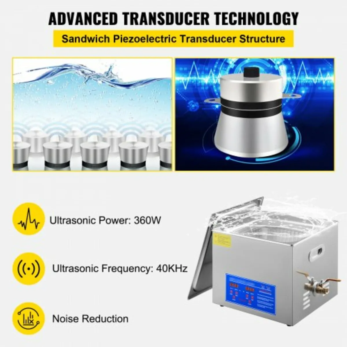 15L Ultrasonic Cleaner Machine Stainless Steel Ult - Image 4