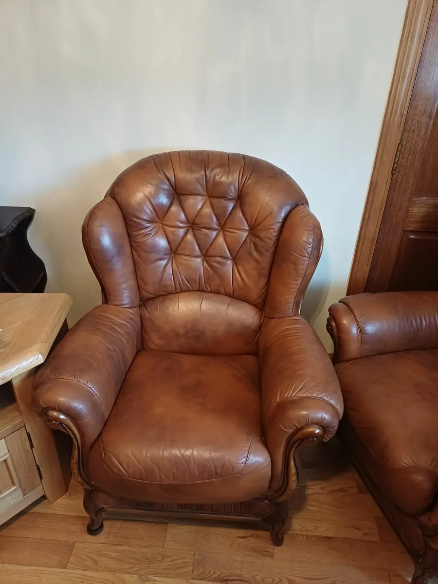 Leather Sofa 3 1 1 suite - Image 2