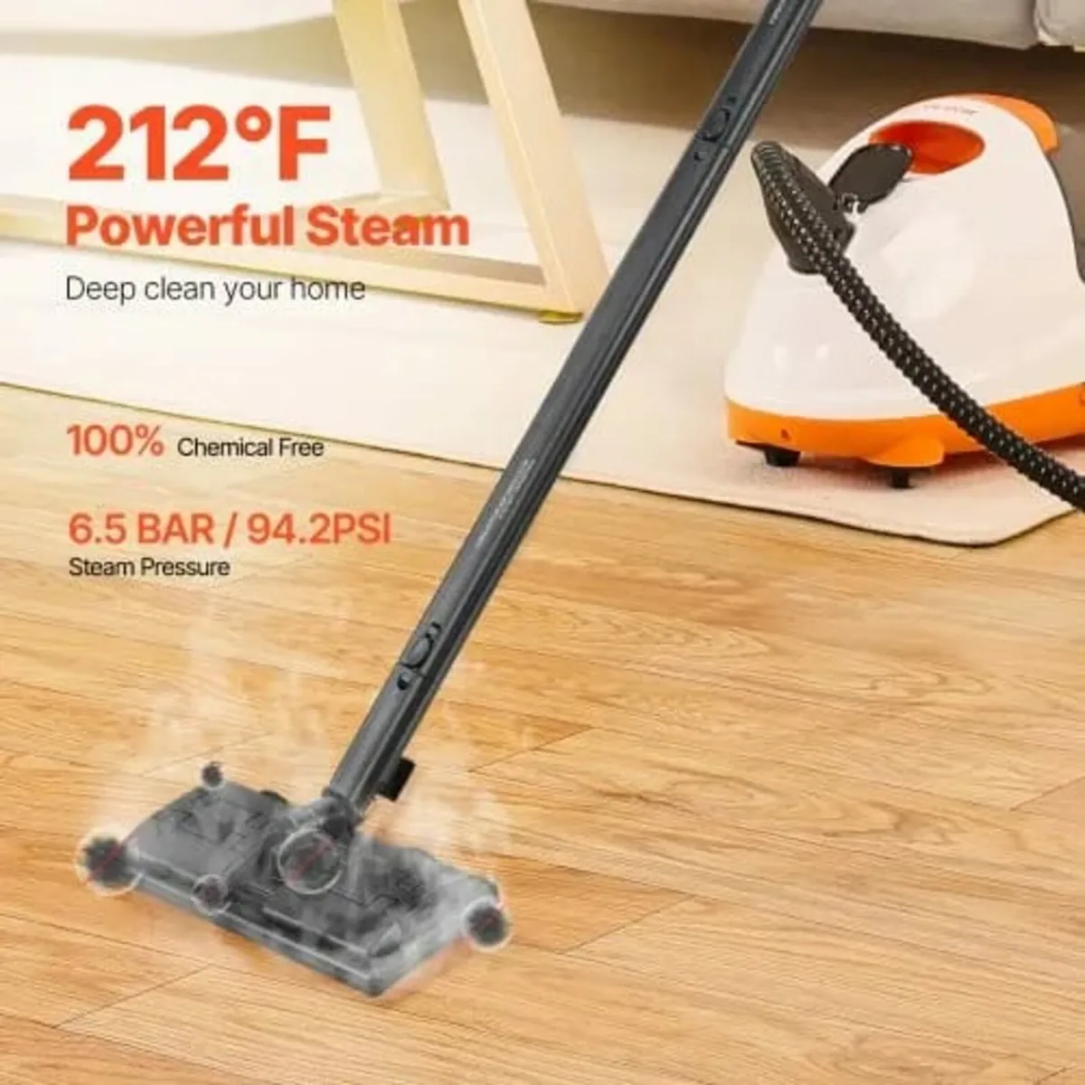 Steam Cleaner, Multipurpose Powerful Steamer with - Image 4