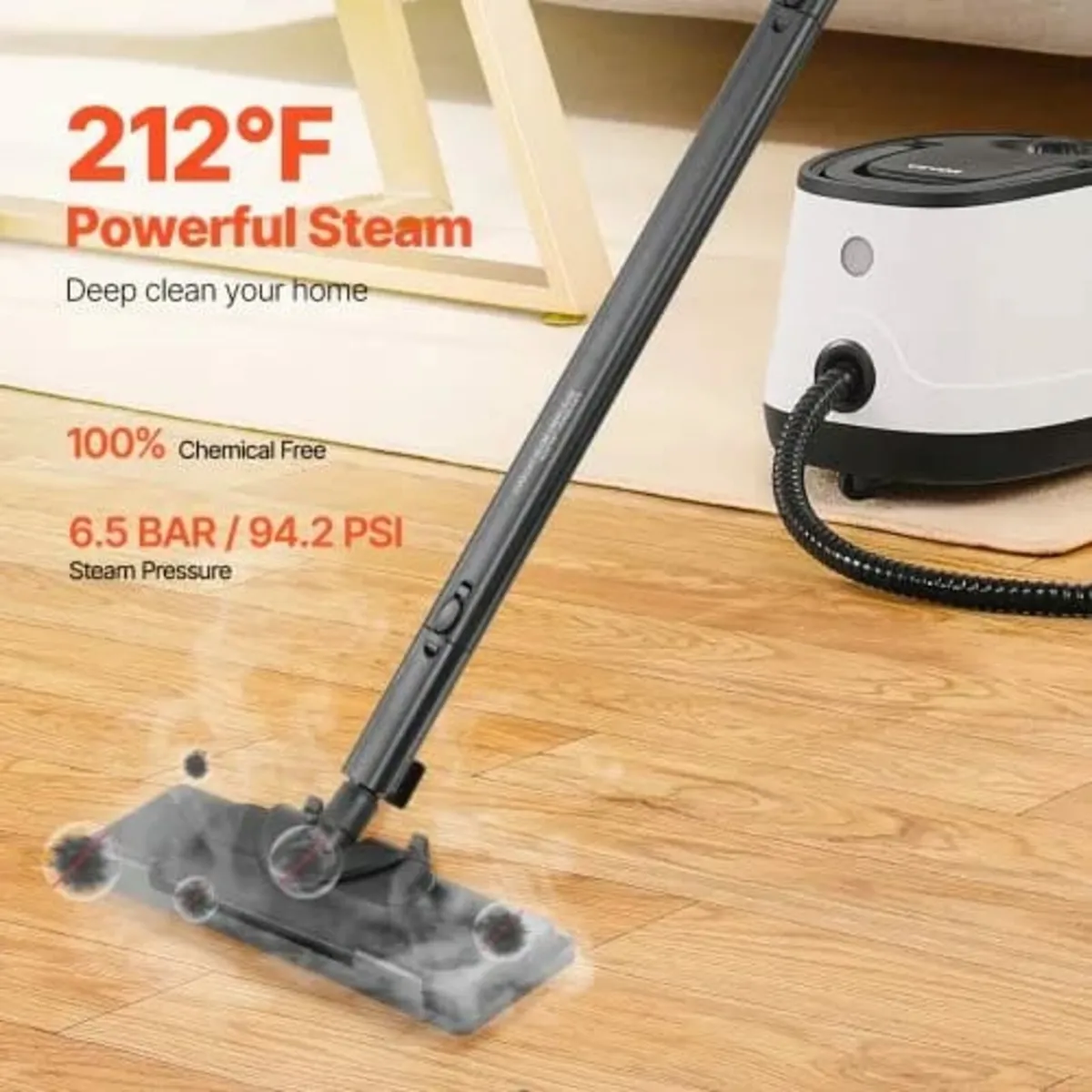 Steam Cleaner, Multipurpose Powerful Steamer with - Image 4