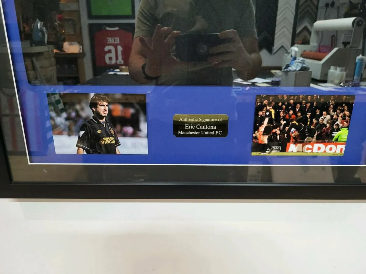 Eric Cantona Framed Signed Man Utd Shirts - Image 3