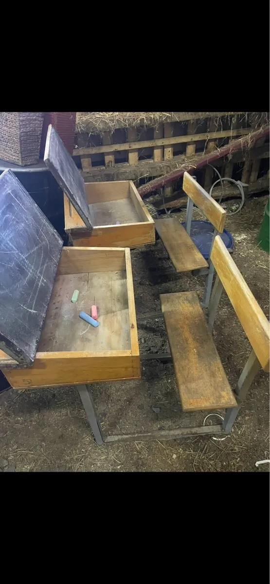 2 Old school desks - Image 3
