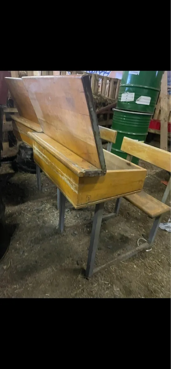 2 Old school desks - Image 4