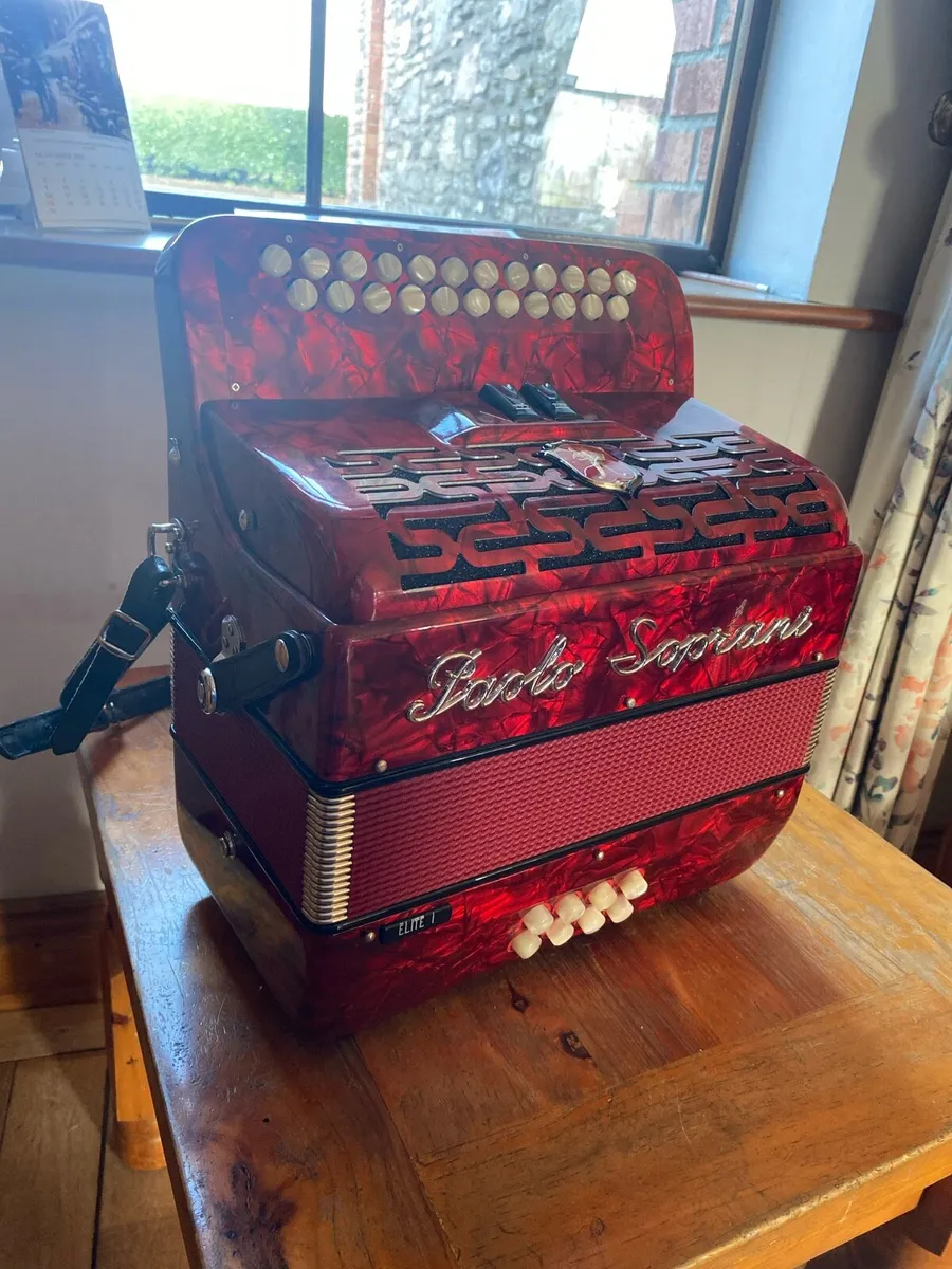 Red Paolo Soprani Accordian - Image 1