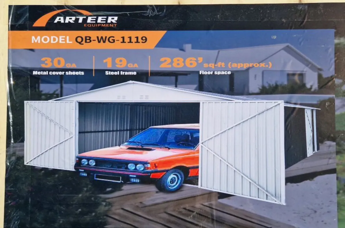 New 11 foot x 19 foot car port / garage / shed - Image 3