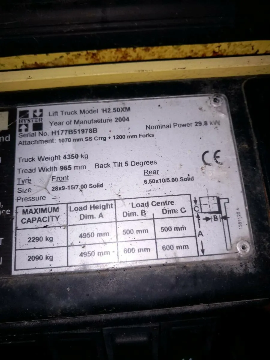 2.5 TON Hyster forklift - Image 2