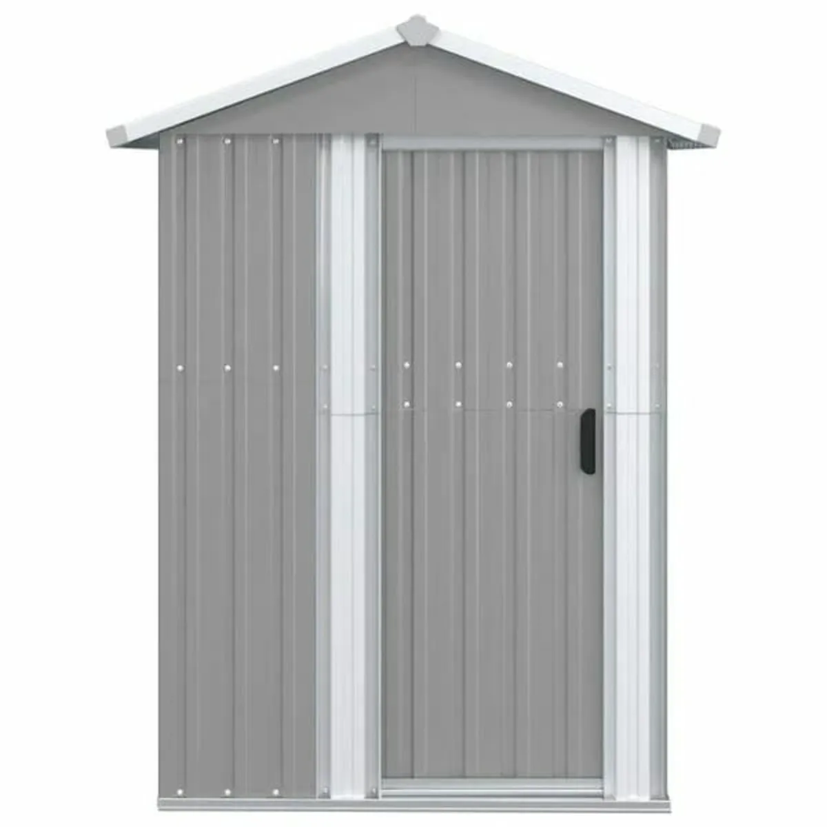 Garden Shed Grey 126x97.5x177 cm Galvanised Steel - Image 4