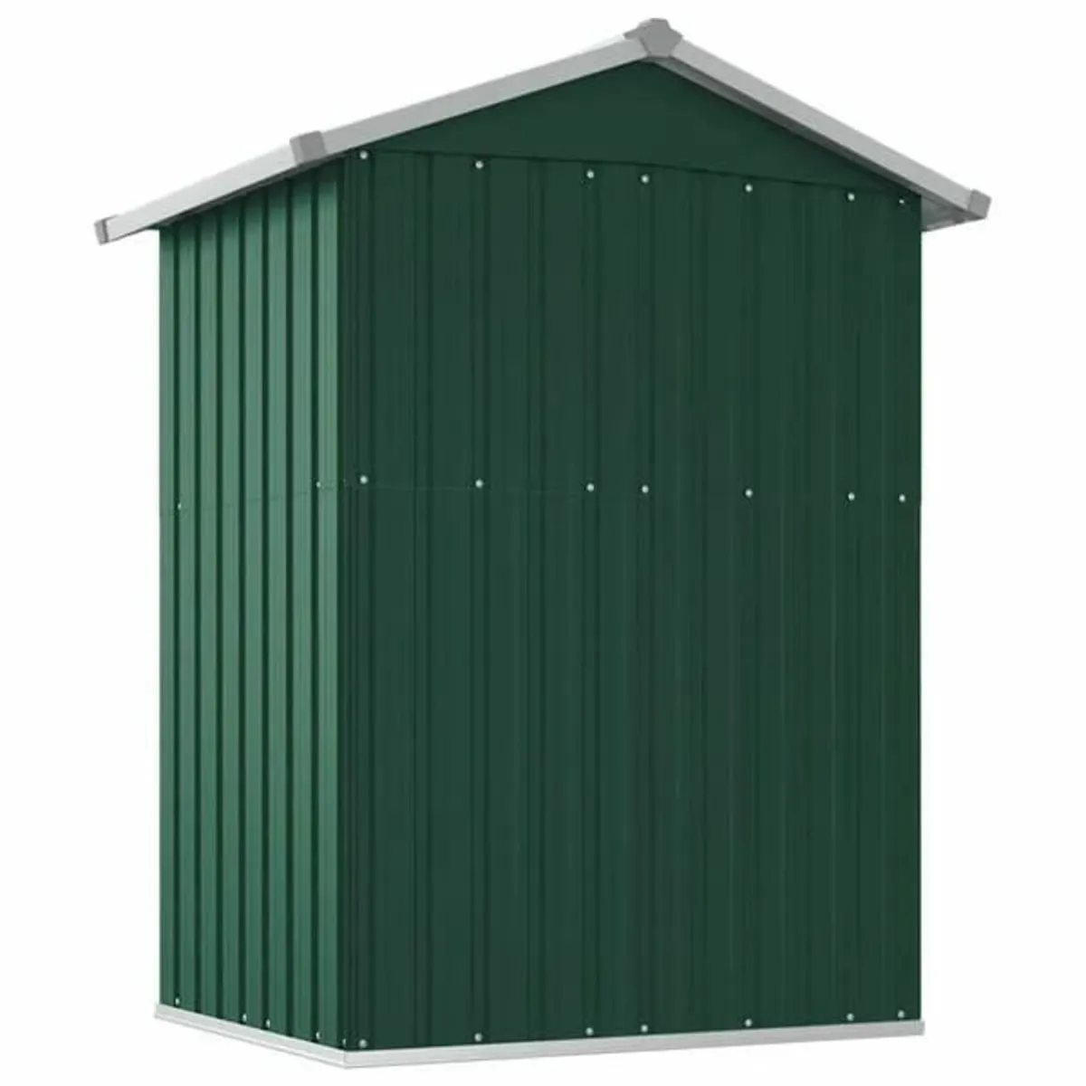 Garden Shed Green 126x97.5x177 cm Galvanised Steel - Image 4
