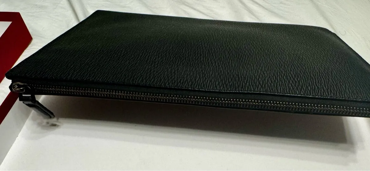 Salvatore Ferragamo Black Leather Portfolio - Image 4