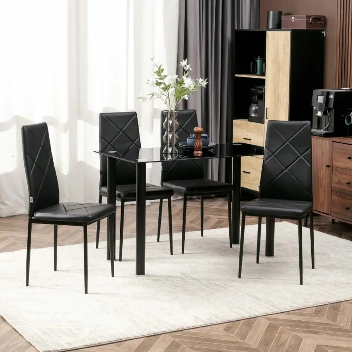 4-Piece Set Chairs Dining Chairs Kitchen Chairs, m - Image 2
