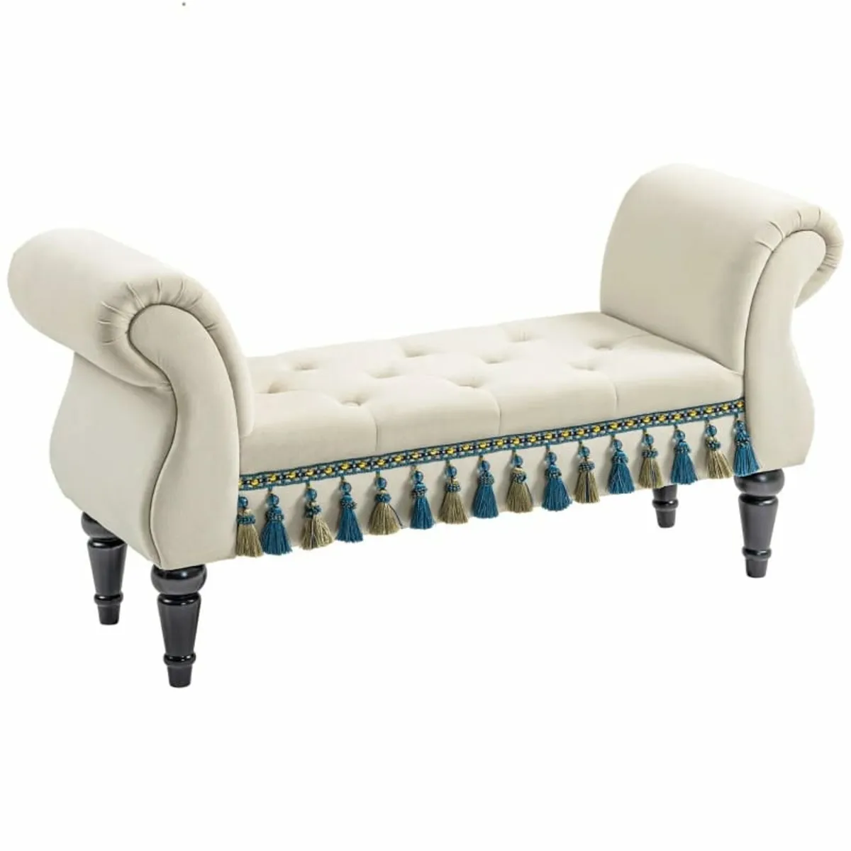 Upholstered bench, seat bench, vintage design, up - Image 1