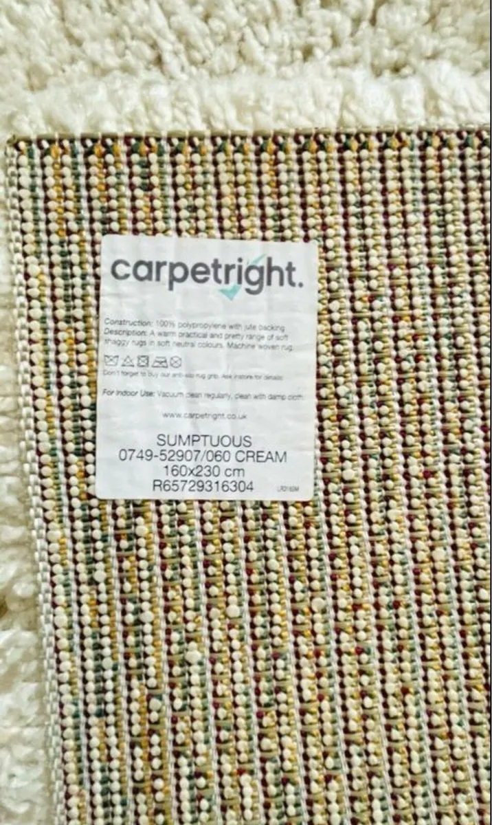 Beautiful Cream Rug – 160x230cm - Image 4