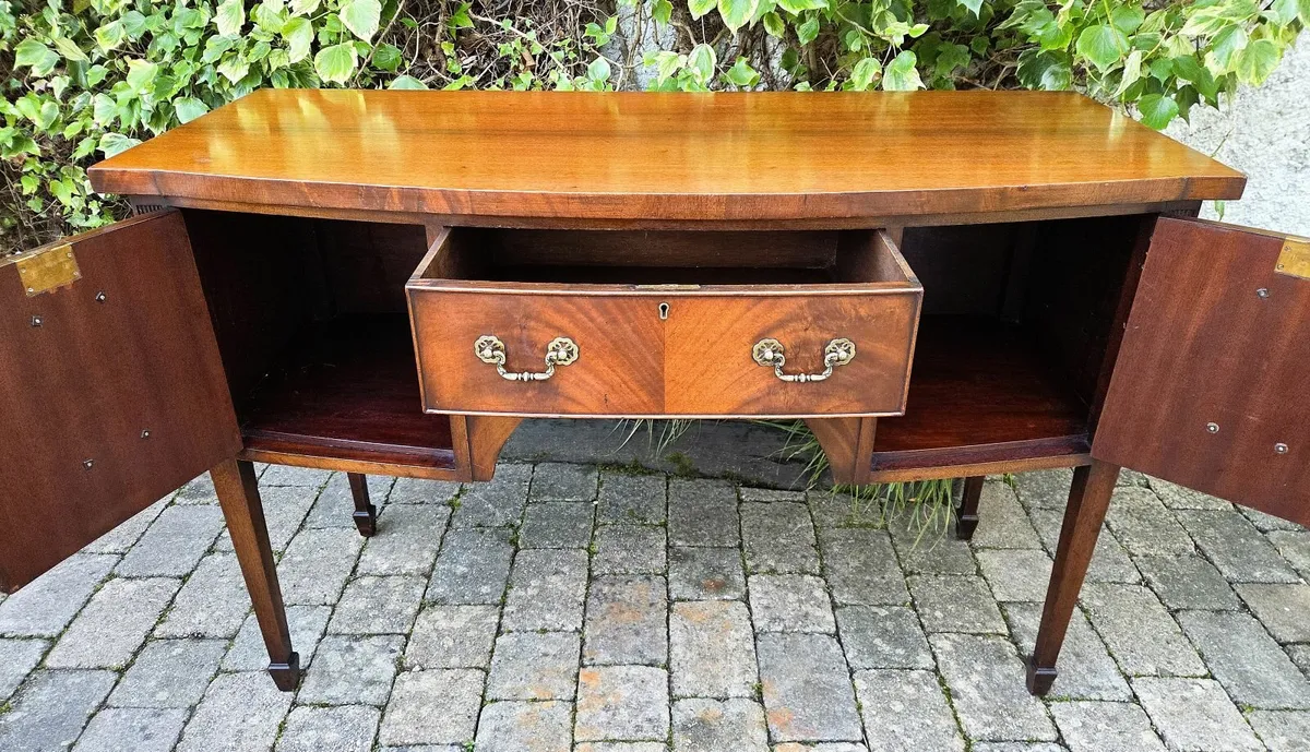 Edwardian Bow front Sideboard- Circa 1910 - Image 4