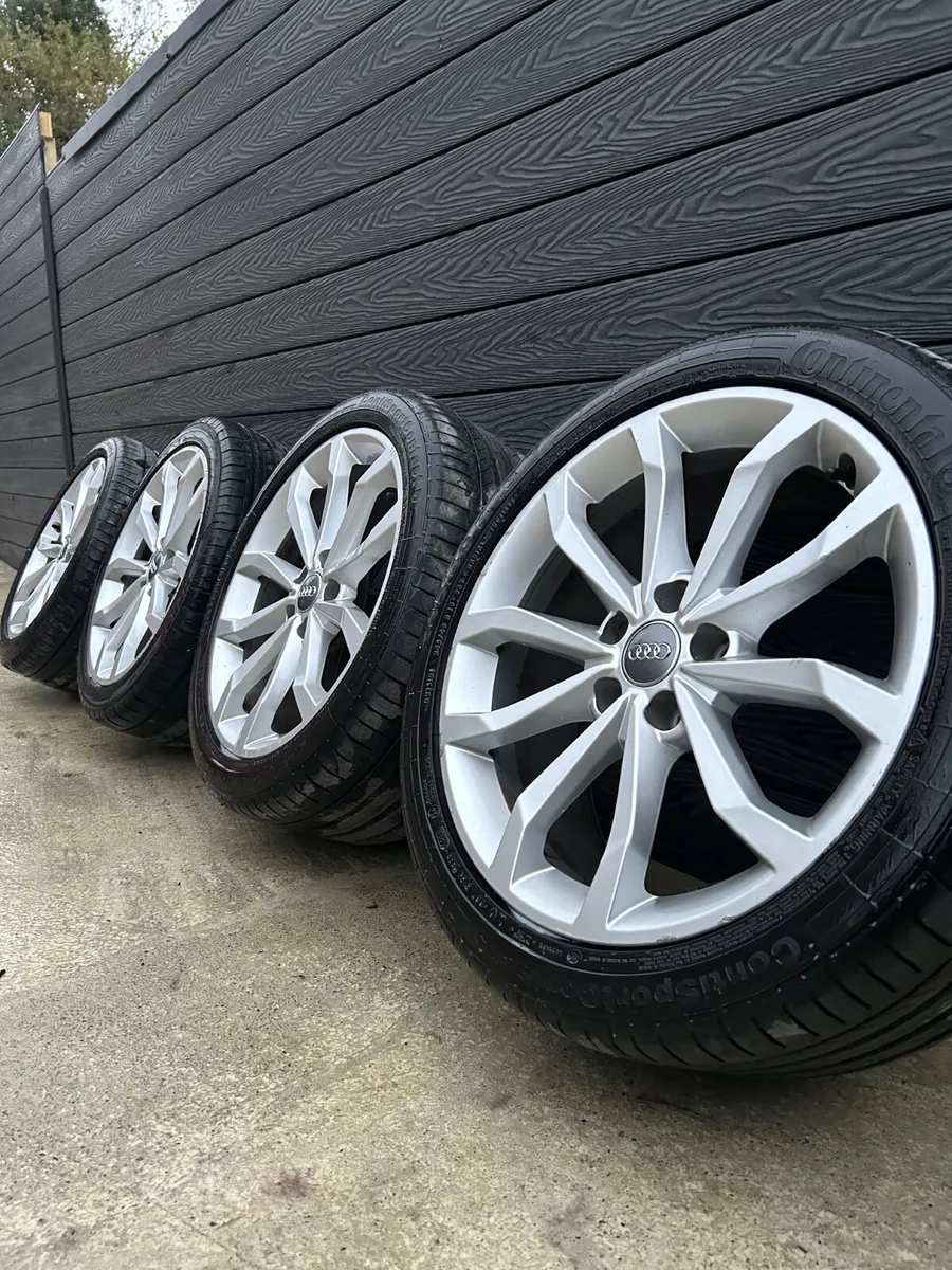 18”  GENUINE AUDI A4  ALLOY WHEELS & TYRES - Image 1