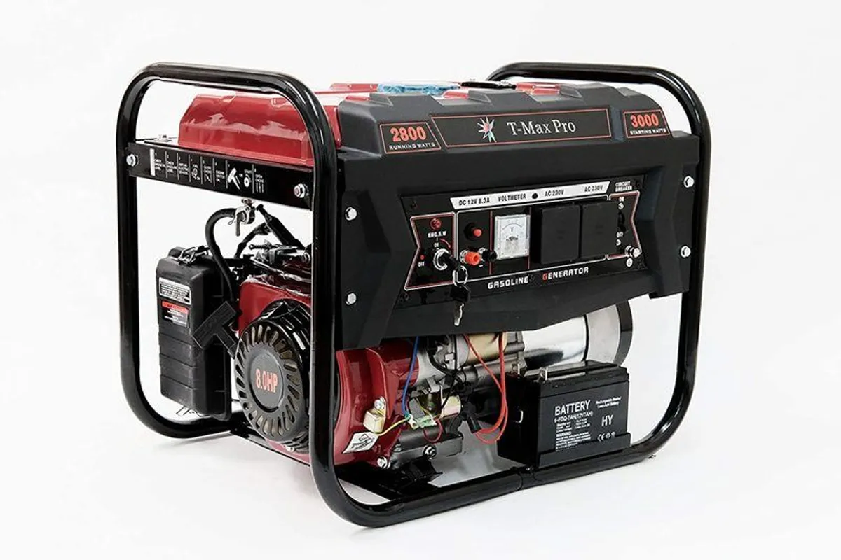 T-MAX Portable Petrol Generator 6000W-E (Electric Key Start/Recoil Start) - Image 1