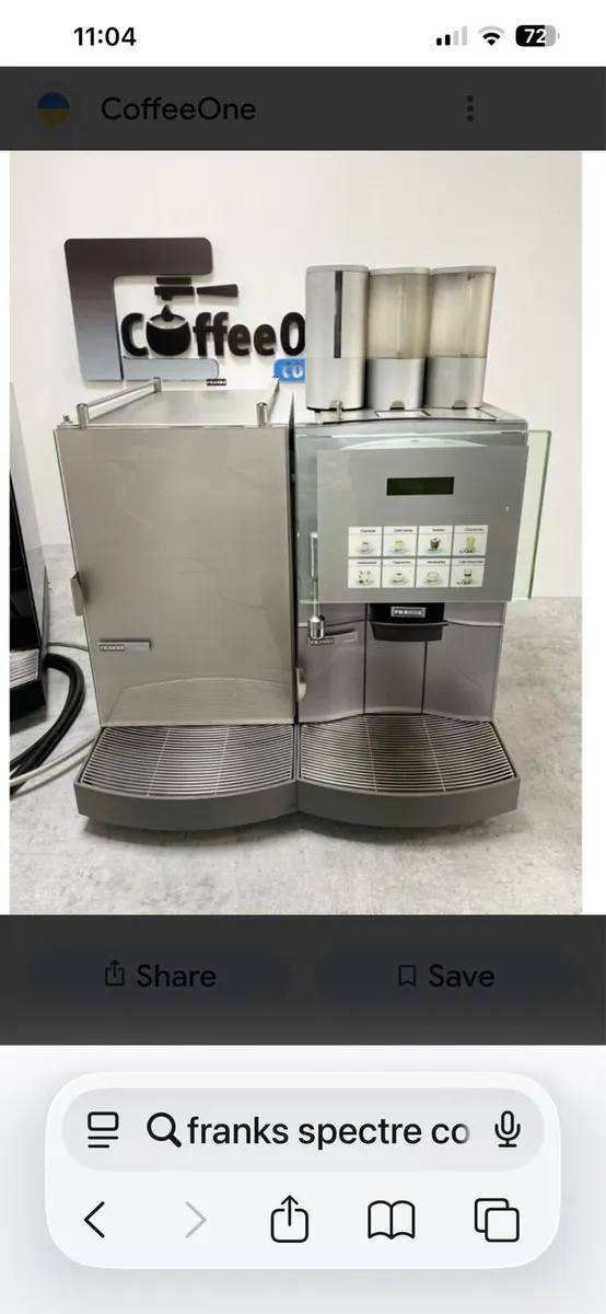 Franke spectre bean to cup coffee machine