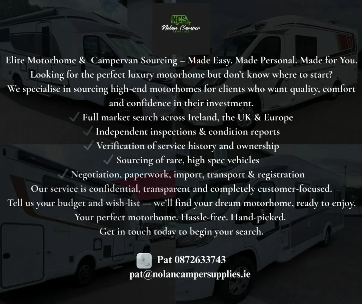 Elite Motorhome sourcing at Nolan Camper Supplies - Image 1