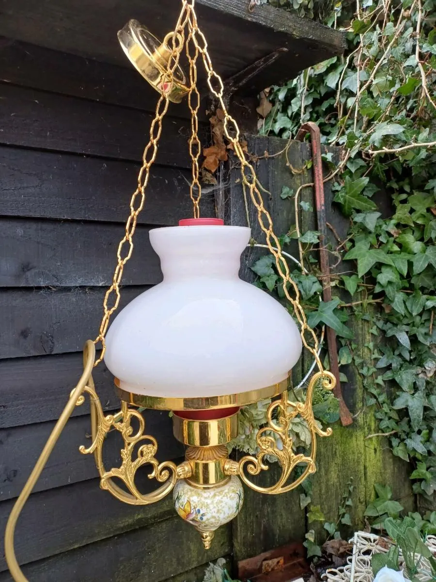 Vintage Brass Chandelier - Image 1