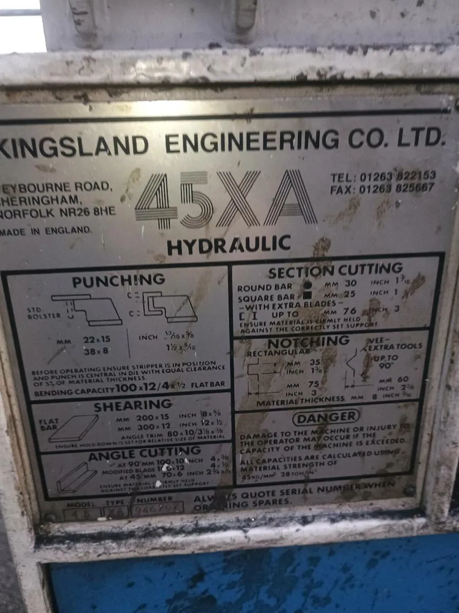 Kingsland compact 45 Ironworker - Image 3