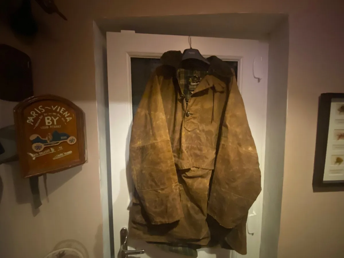 Barbour Longshoreman Waxed Smock Jacket - Image 2